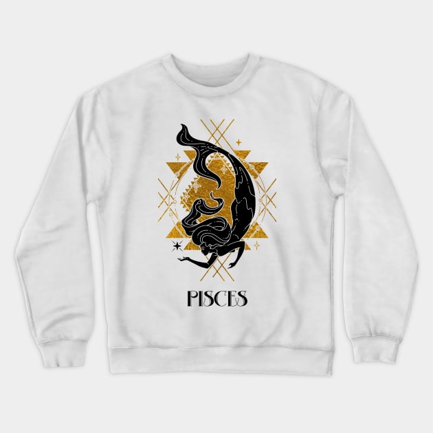 Pisces zodiac sign Crewneck Sweatshirt by Cherubic